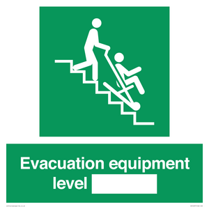 Evacuation equipment level